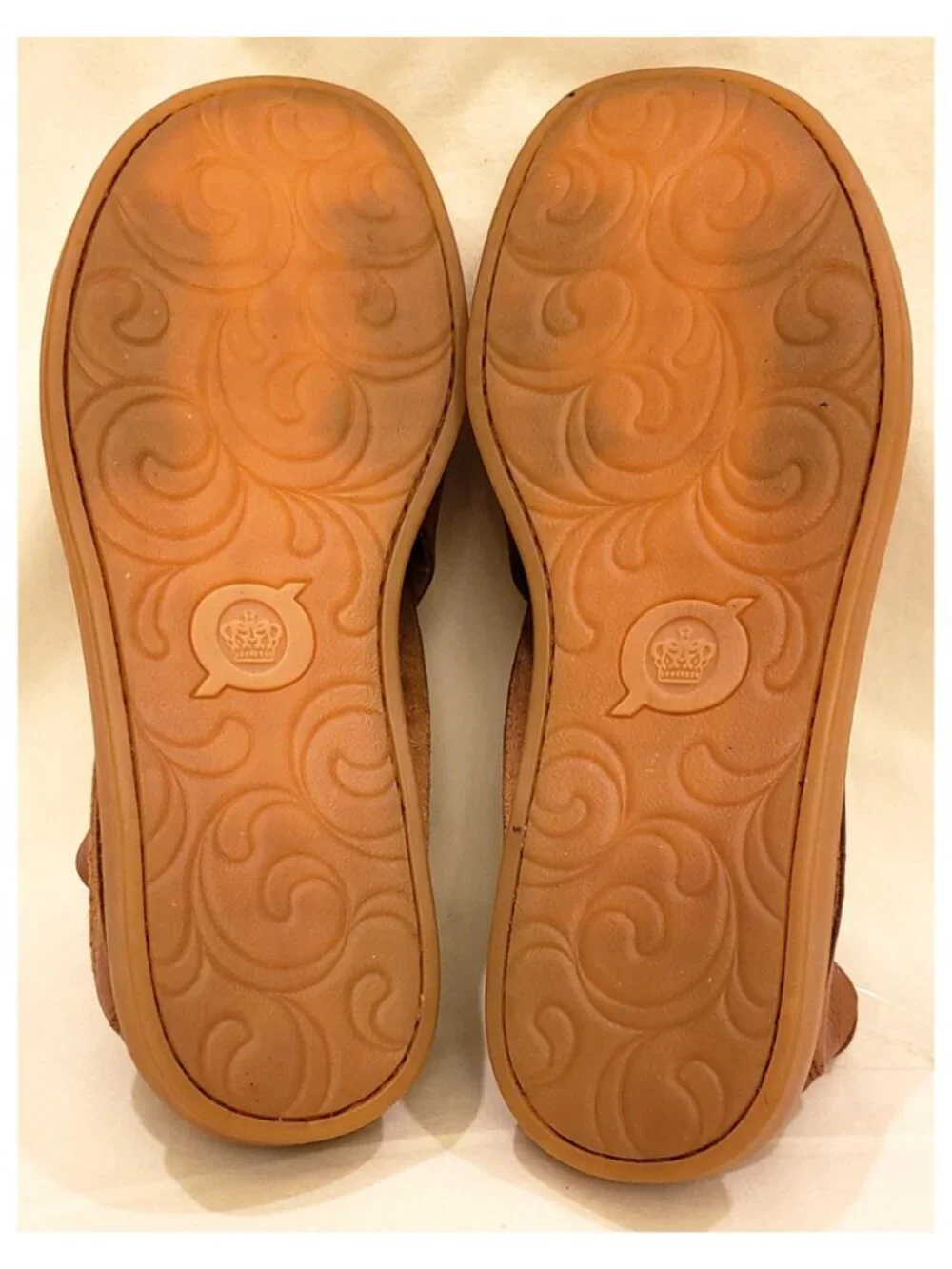 BORN Comfort Flat Sandals Size 8 M Brown Woven Leather